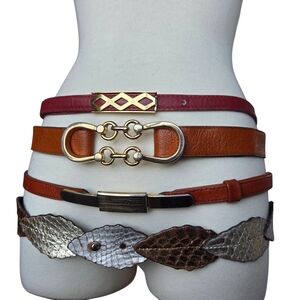 Lot-4 Vintage Leather Belts